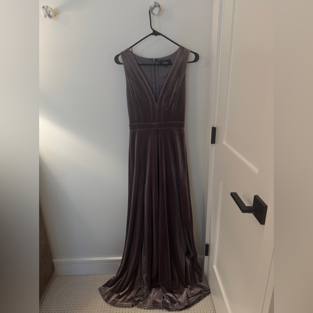 Elegant Velvet Evening Gown